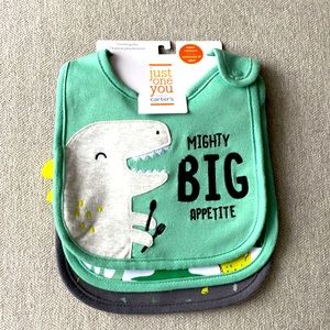 NWT Carter’s 3 pack Teething Bibs - Green